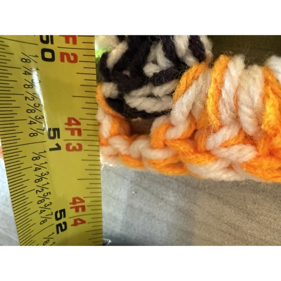 Handmade Rainbow Neon Afghan Blanket Crochet 52x52 Throw Psychedelic Mid-Weight - Picture 6 of 6